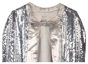MUSIC--SOUL.) BROWN, JAMES. James Brown’s silver sequined cape, presented to him by Michael Jackson,